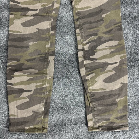 Express Jeans Womens 2 Skinny Gray Green Camouflage Cotton Stretch Pockets - Picture 2 of 10